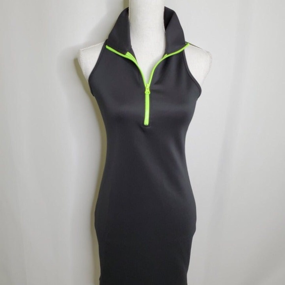 NWOT Sleeveless Collared Neck Zip Front Knit Dress - Picture 2 of 7